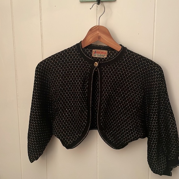 Vintage Gilded Midnight Sweater Shrug - Picture 6 of 8